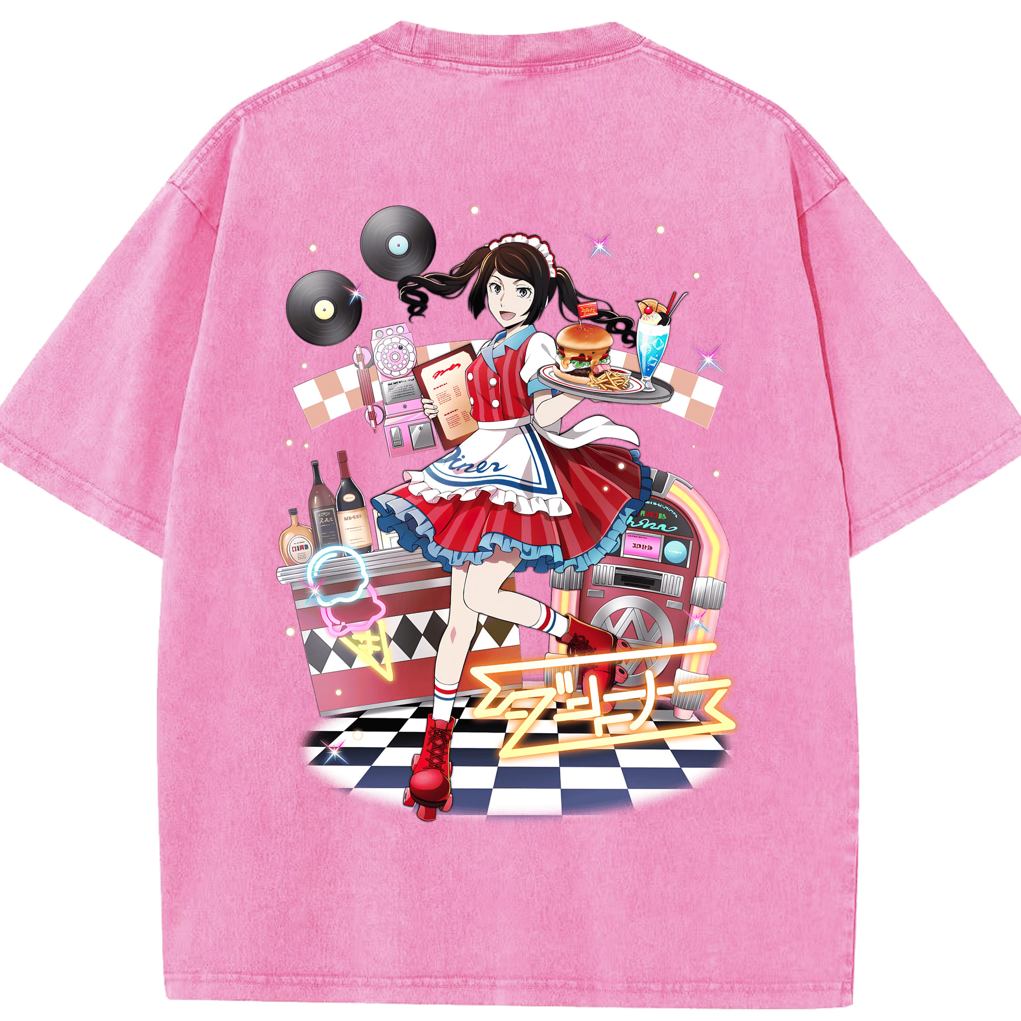 （画像用） 文豪ストレイドッグス Bungo Stray Dogs 綿100% ヴィンテージ風 半袖Tシャツ（背面プリント）